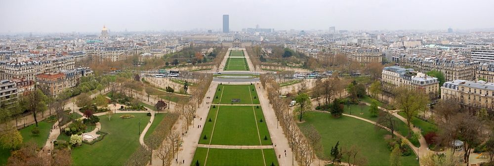 Panorama Paryża z Wieży Eiffla